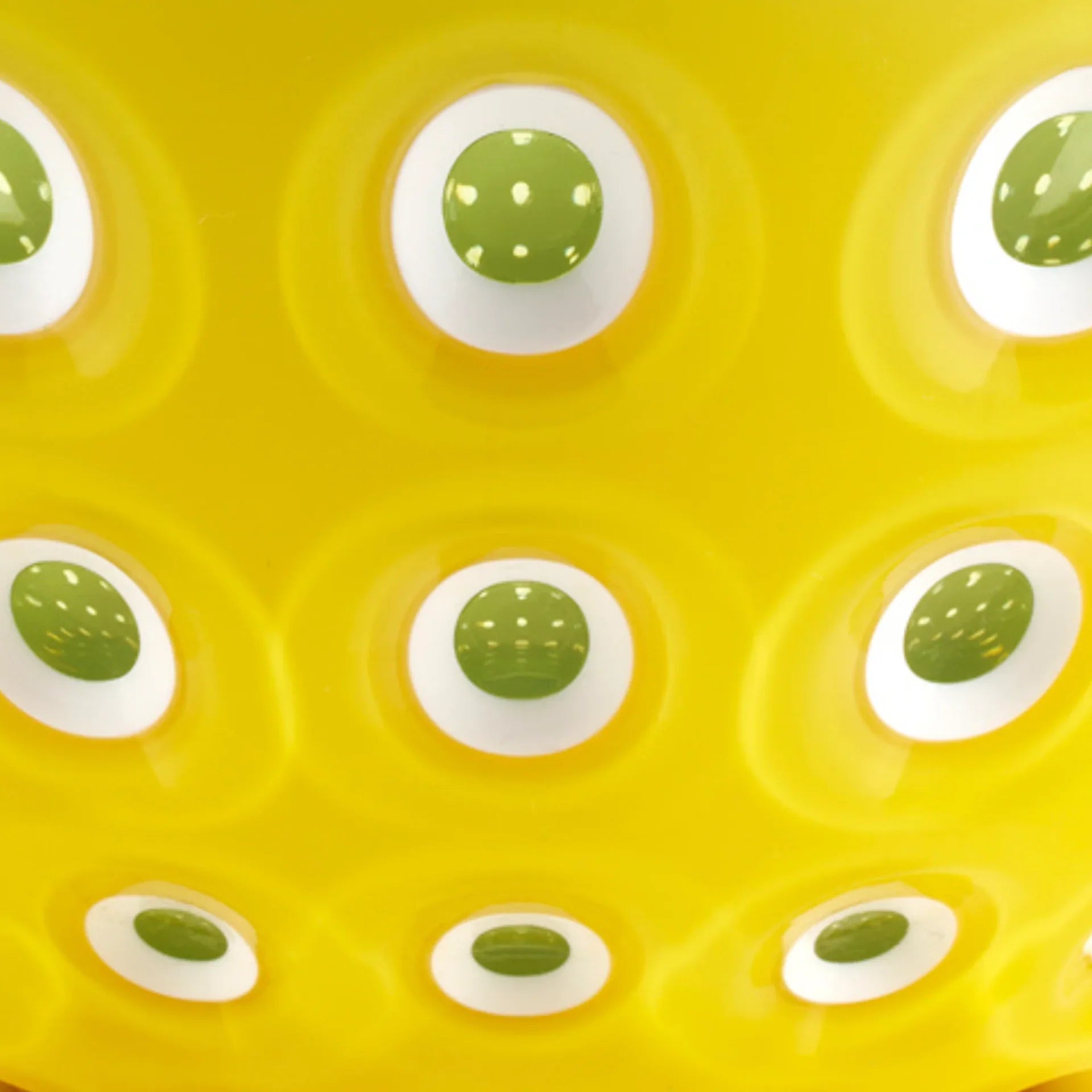 Guzzini Bowl Le Murrine Yellow Green and White 25 cm - Made in Italy