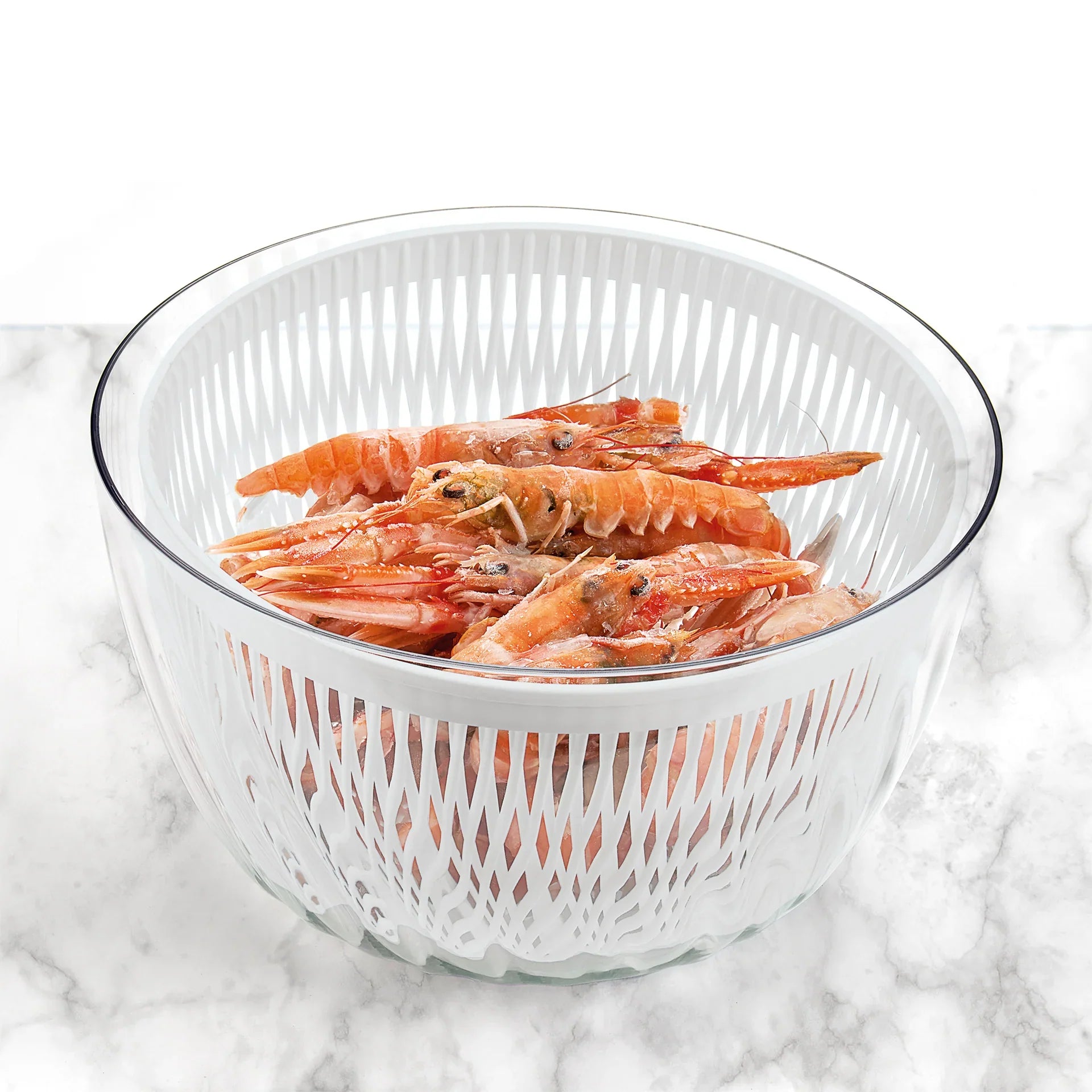 Guzzini Salad Spinner and Store 26 cm White - Made in Italy