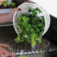 Guzzini Salad Spinner and Store 26 cm White - Made in Italy