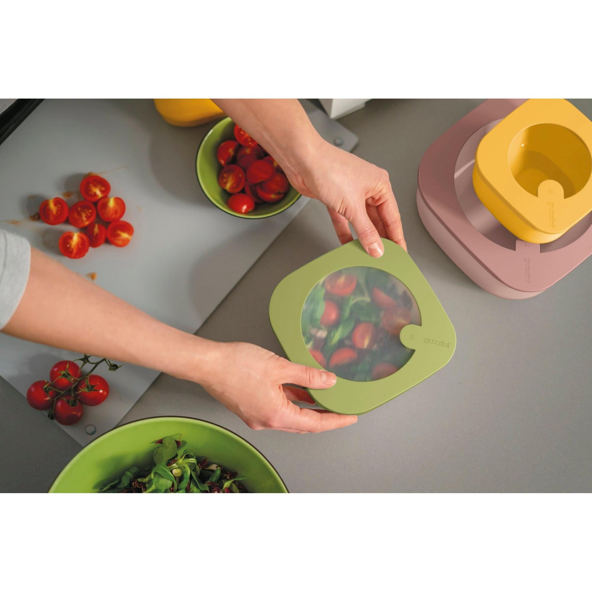 Guzzini Shallow Store and More Deep Food Storage Container Set of 3 - Made in Italy