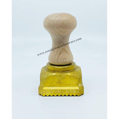 Brass Square 60mm x 60mm Spring Loaded Ravioli Stamp - Made in Italy
