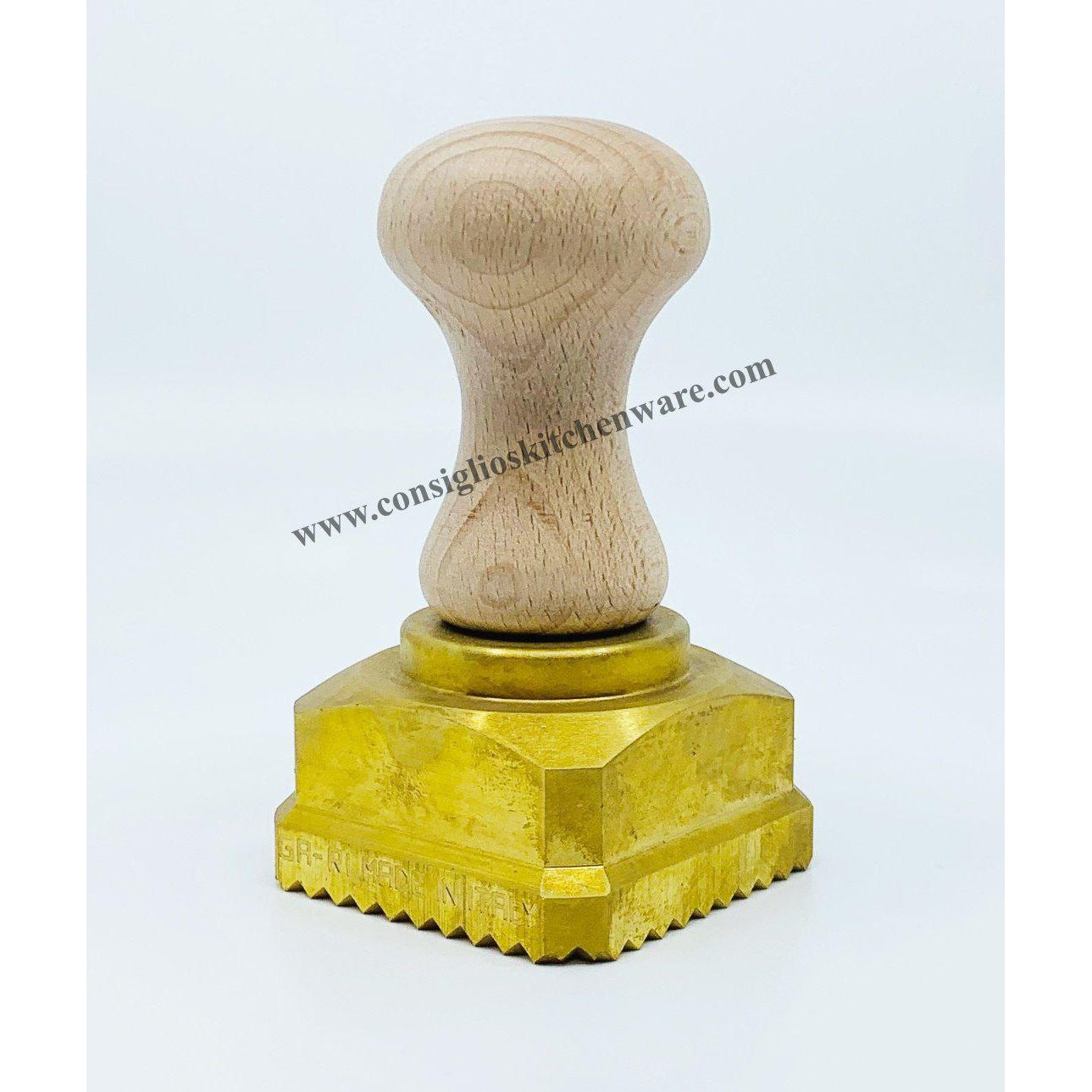 Brass Square 60mm x 60mm Spring Loaded Ravioli Stamp - Made in Italy