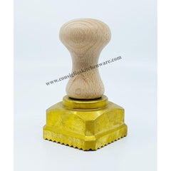 Brass Square 60mm x 60mm Spring Loaded Ravioli Stamp - Made in Italy