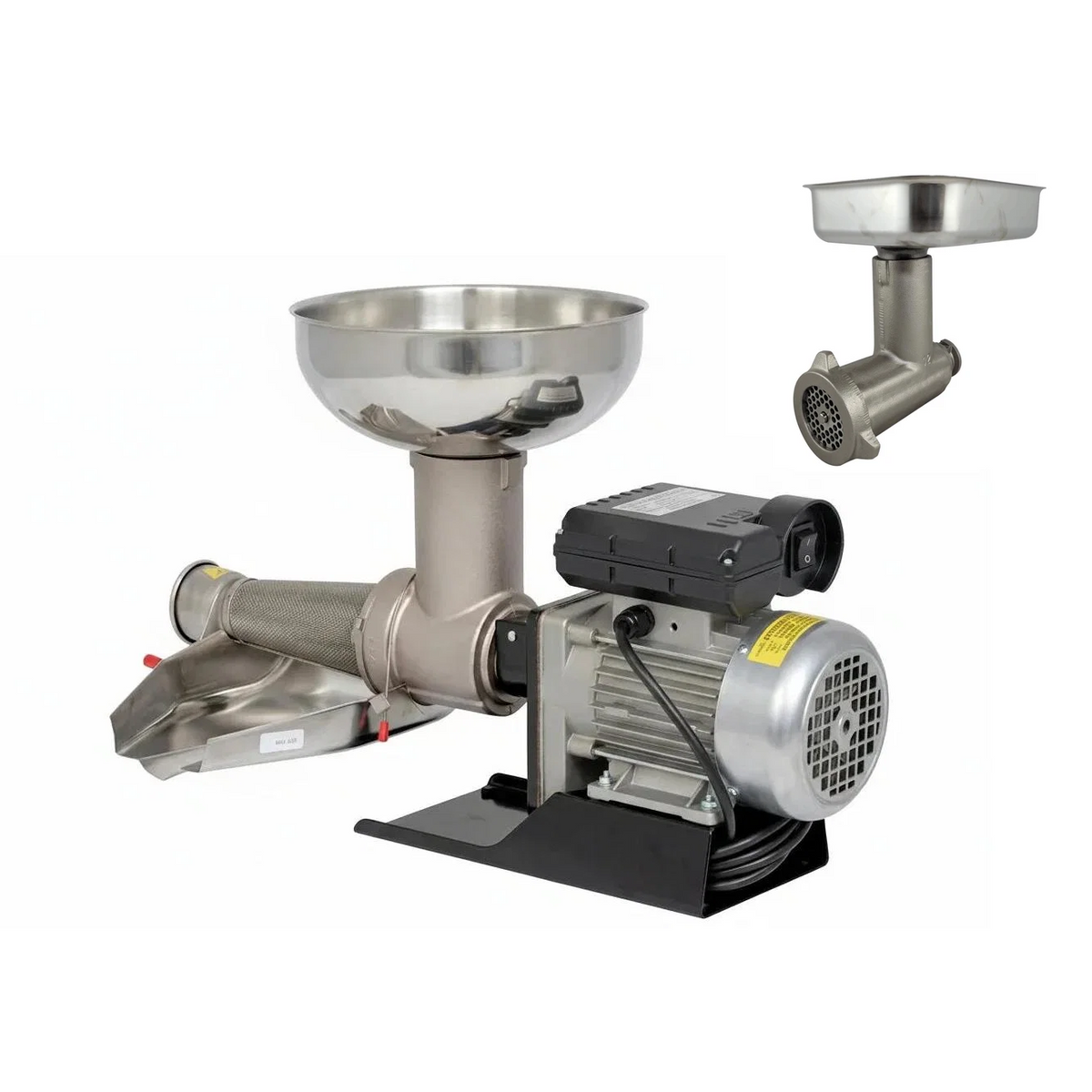 Fabio Leonardi MR0 1/2 HP SP5 Tomato Machine + #12 Meat Grinder