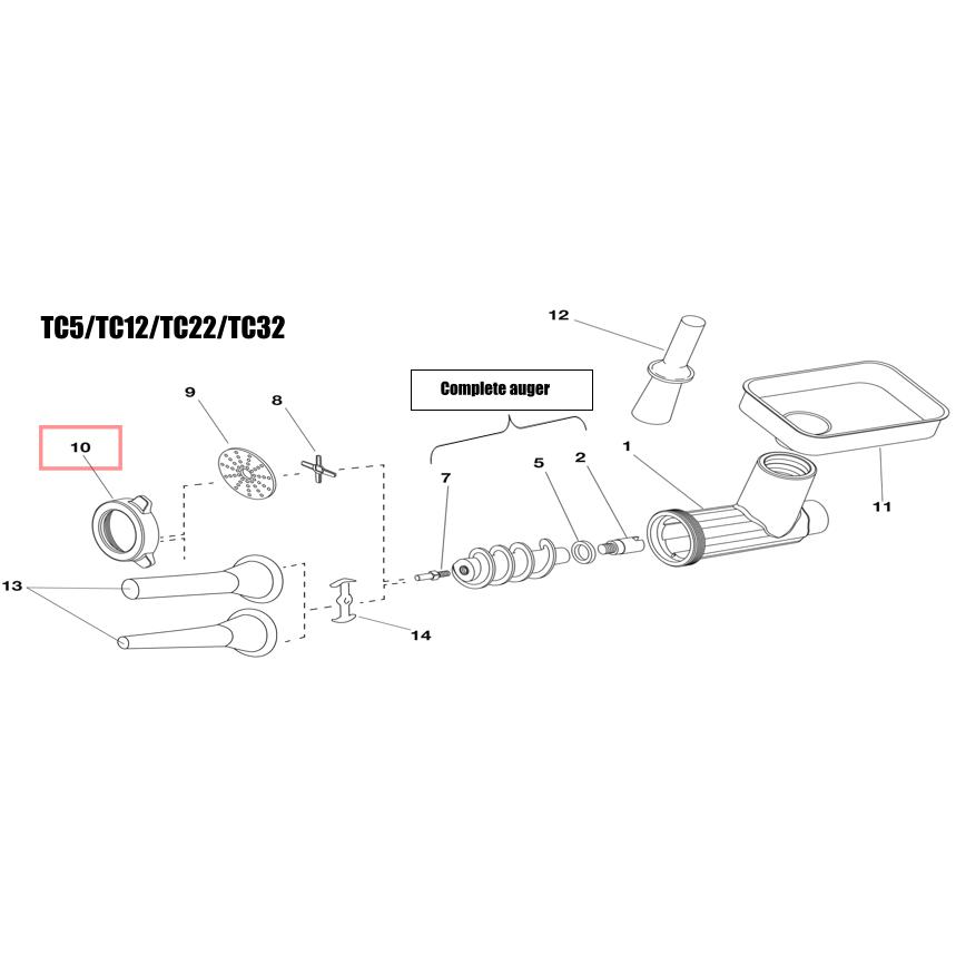Fabio Leonardi TC32 Meat Grinder Locking Ring