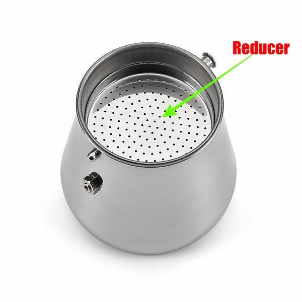 Giannina 3 Cup Made in Italy Stainless Steel Stovetop Espresso Maker New Restyled Version Model - 3003010