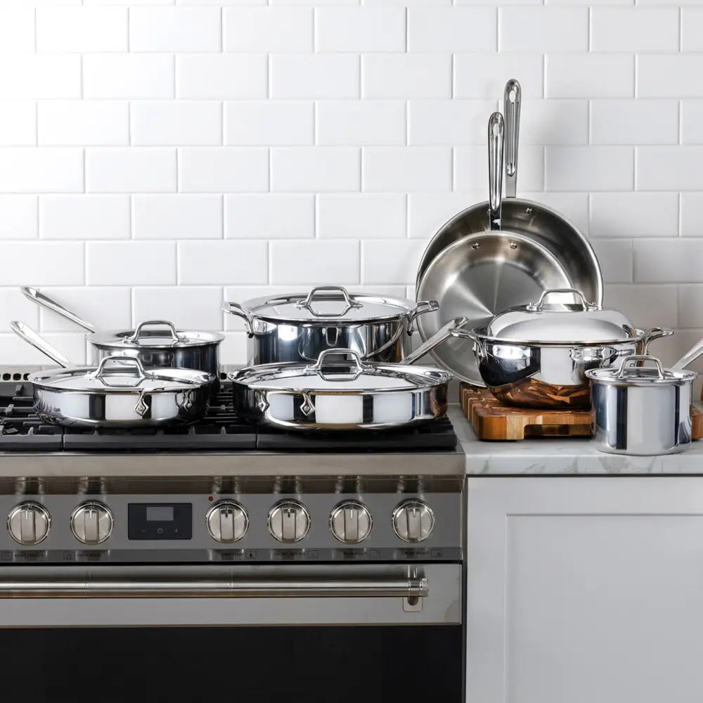 All-Clad D3 Stainless Steel 14 Piece Set - 401716