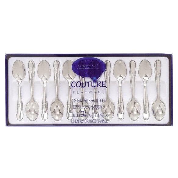 Couture 12 Piece Stainless Steel Espresso Spoons