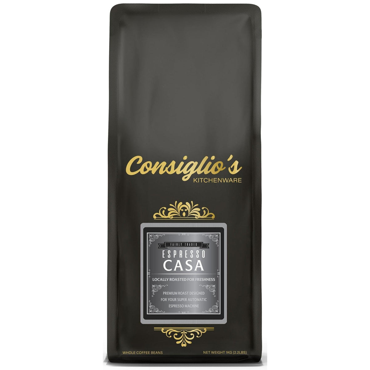 Consiglio's Espresso Casa Fresh Roast Espresso Beans 2.2 lbs / 1KG - Roasted in Canada