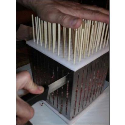 Cubo Italian Spiedini / Arrosticini Maker - Makes 100 Italian Arrosticini Lamb Skewers official Abruzzese Size - Made in Italy