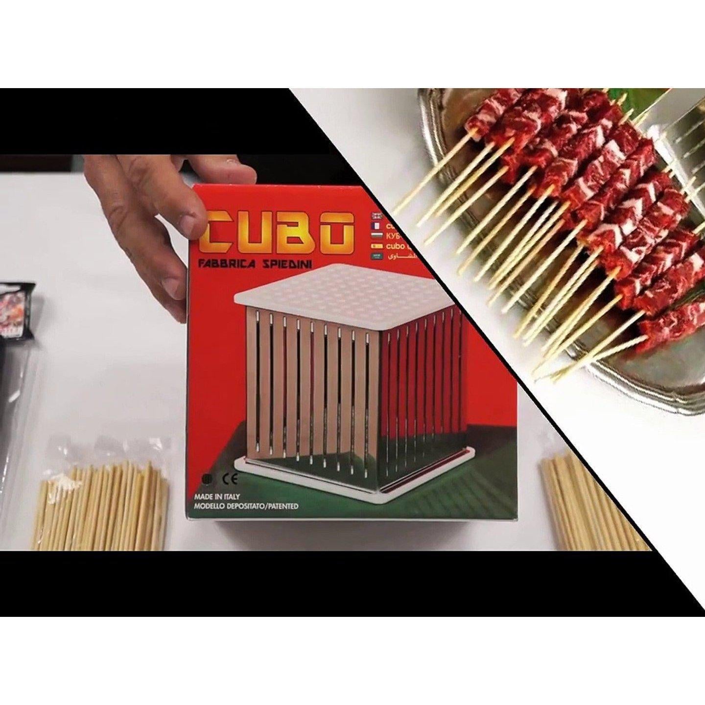 Cubo Italian Spiedini / Arrosticini Maker - Makes 100 Italian Arrosticini Lamb Skewers official Abruzzese Size - Made in Italy