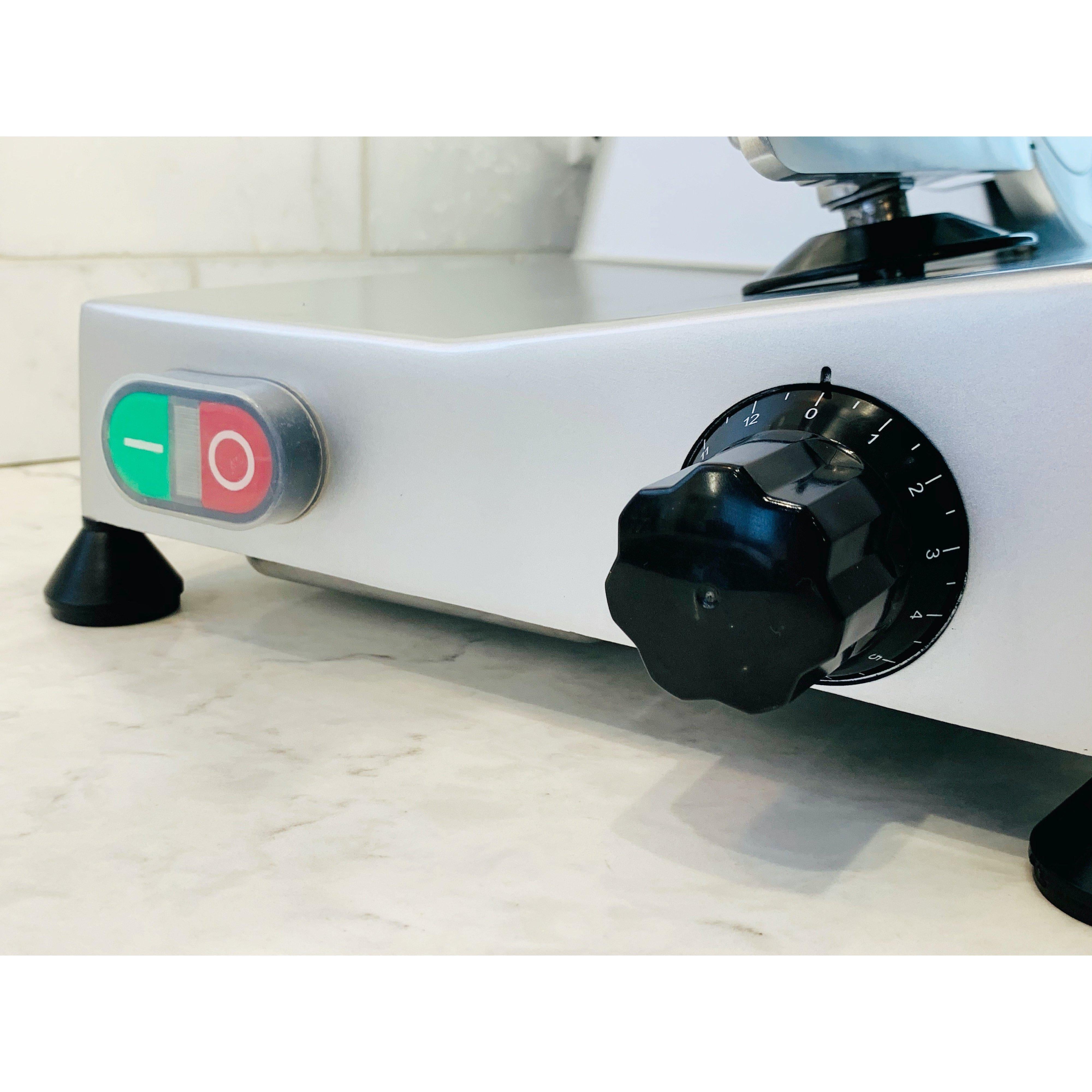 7" Blade Meat Slicer - .24HP / 195ES Belt Driven Italian Design Professional Semi Automatic Meat Slicer