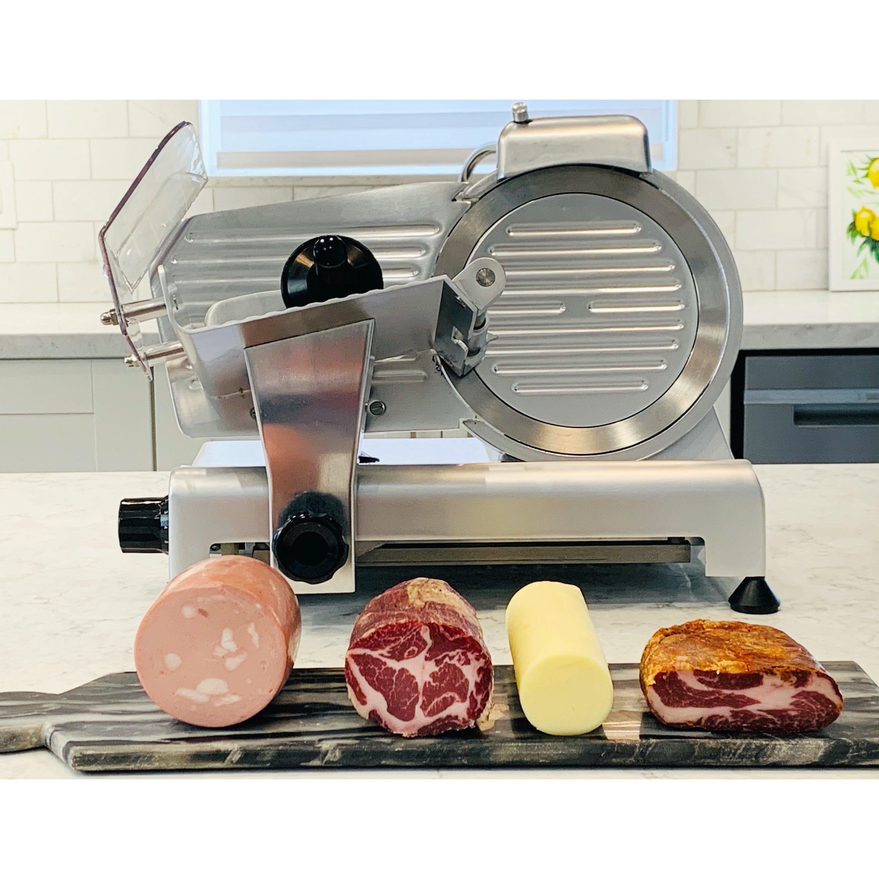 9" Blade Meat Slicer - .38 HP / 220ES Belt Driven Italian Design Professional Semi Automatic Meat Slicer