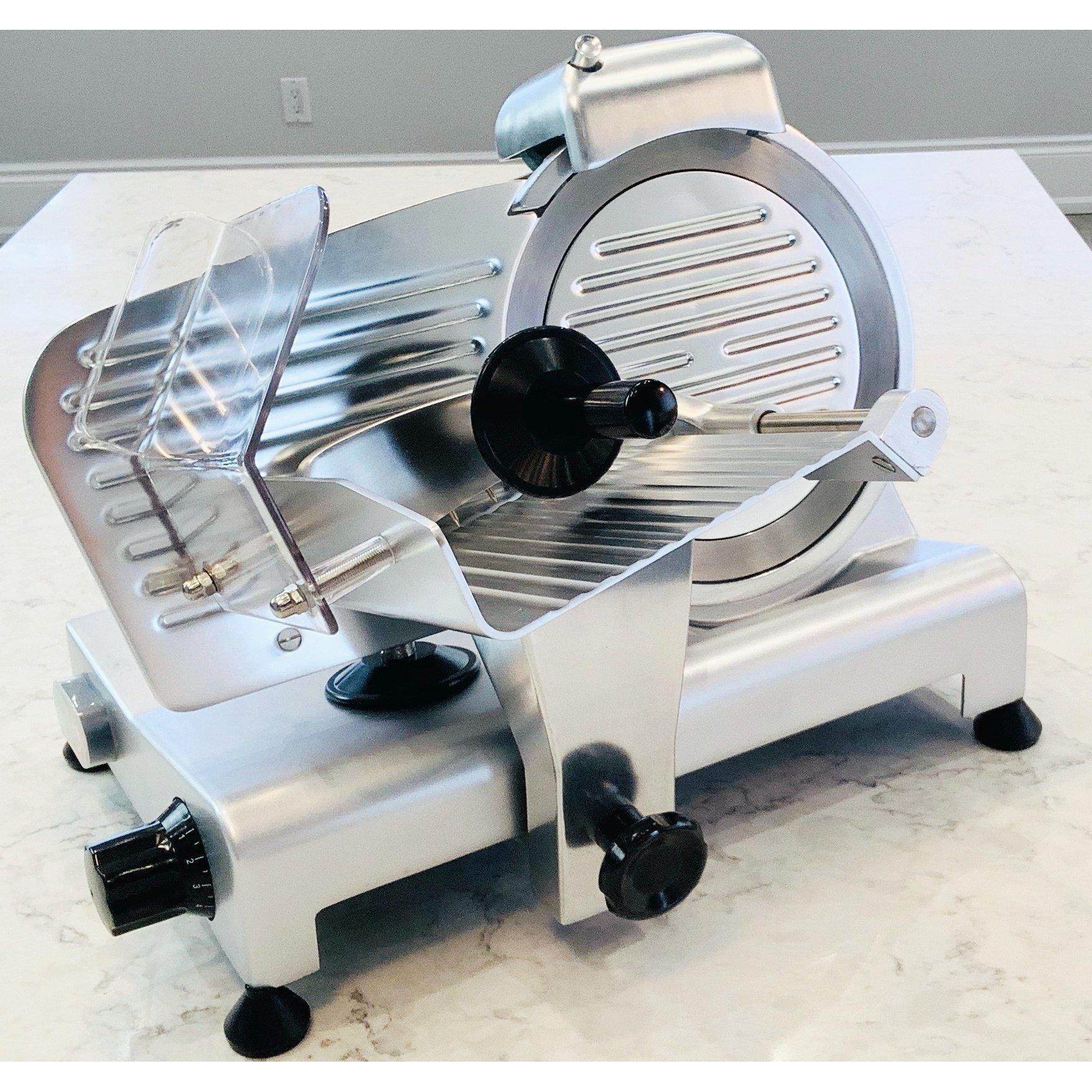 9" Blade Meat Slicer - .38 HP / 220ES Belt Driven Italian Design Professional Semi Automatic Meat Slicer