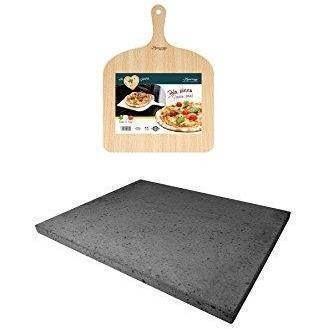 Eppicotispai - Pizza Peel And Stone Set (Mount Etna Lava Stone) - Made in Italy