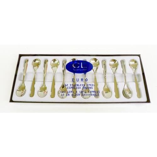 Euro 12 Piece Stainless Steel Espresso Spoons