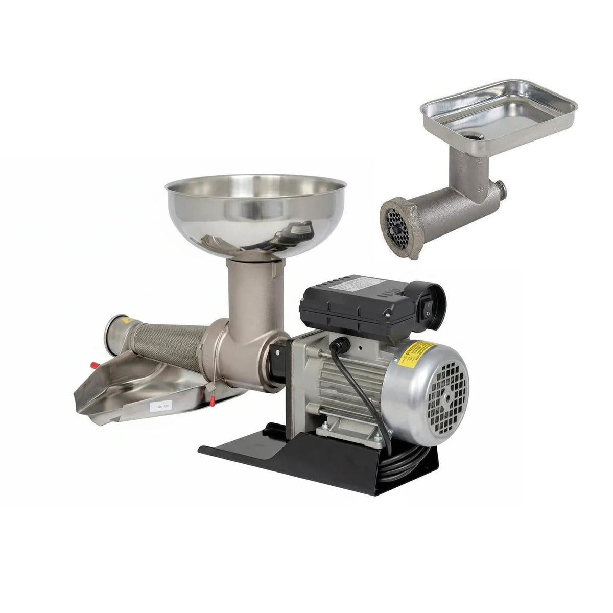 Fabio Leonardi MR9 3/4 HP SP5 Tomato Machine + #32 Meat Grinder Attachment Combo