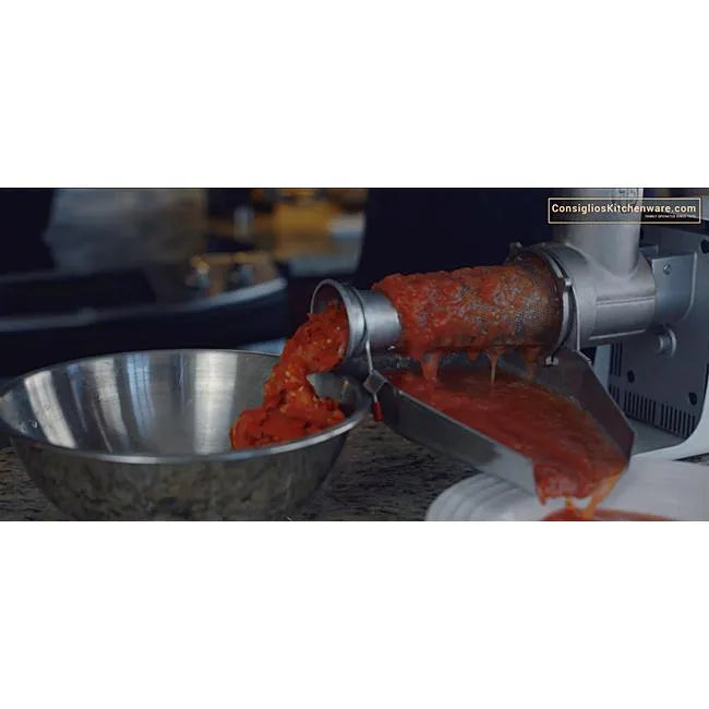 Fabio Leonardi MR9 3/4 HP SP5 Tomato Machine + TC22 Meat Grinder Combo