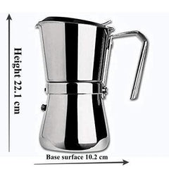 Giannina 9 Cup Made in Italy Stainless Steel Stovetop Espresso Maker Model - 104