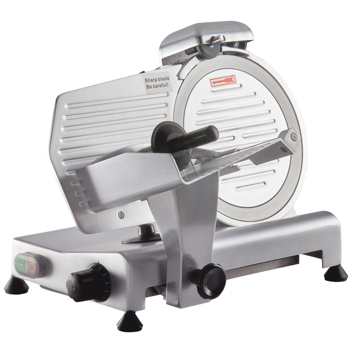 7" Blade Meat Slicer - .24HP / 195ES Belt Driven Italian Design Professional Semi Automatic Meat Slicer