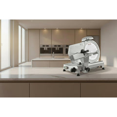 10" Blade Meat Slicer - .42 HP / 250ES Belt Driven Italian Design Professional Semi Automatic Meat Slicer