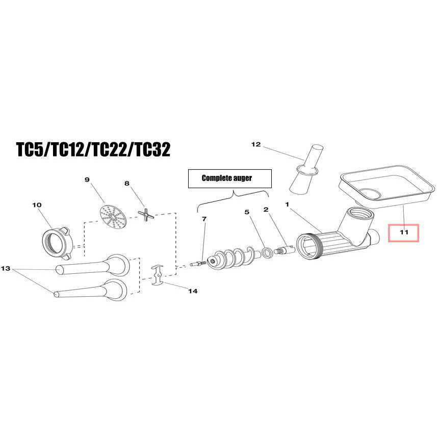 Fabio Leonardi TC12 Meat Grinder Funnel