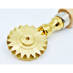 Brass Fluted Pastry and Pasta Wheel